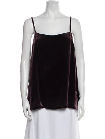 Pre-owned Elie Saab Square Neckline Sleeveless Top W/ Tags In Purple
