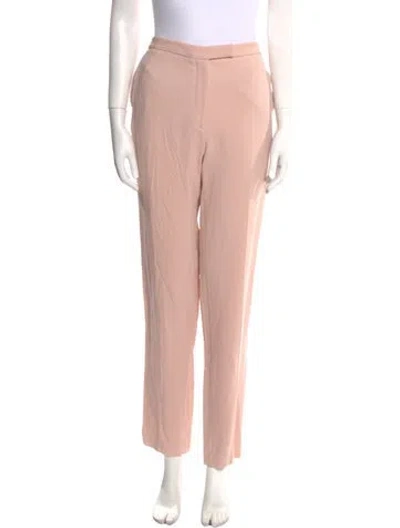 Pre-owned Elie Saab Straight Leg Pants In Pink