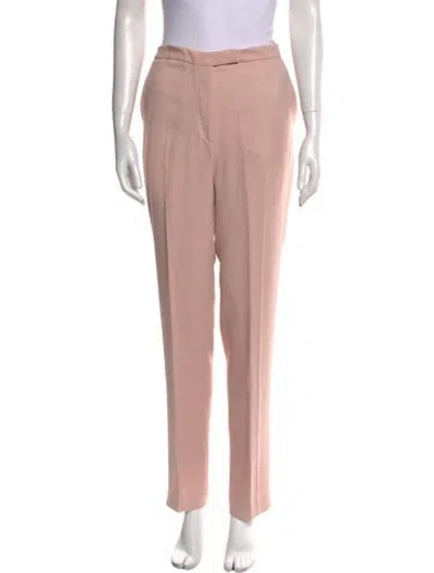 Pre-owned Elie Saab Straight Leg Pants In Pink