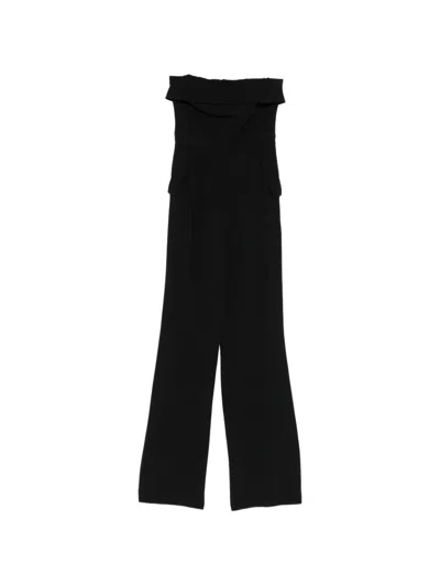 Elie Saab Strapless Tuxedo-style Jumpsuit In Black