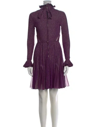 Pre-owned Elie Saab Striped Mini Dress