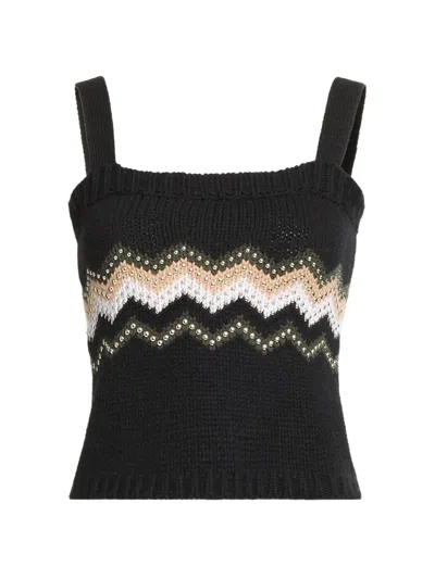 Elie Saab Stud-embellished Knit Top In Multi