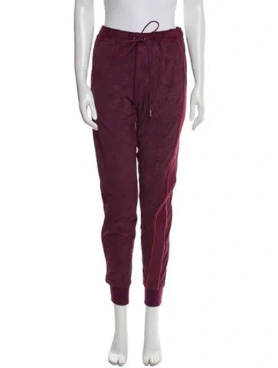 Pre-owned Elie Saab Suede Printed Sweatpants W/ Tags In Purple