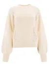 Elie Saab Knitted Sweater With Lace Inserts