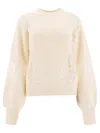 Elie Saab Knitted Sweater With Lace Inserts