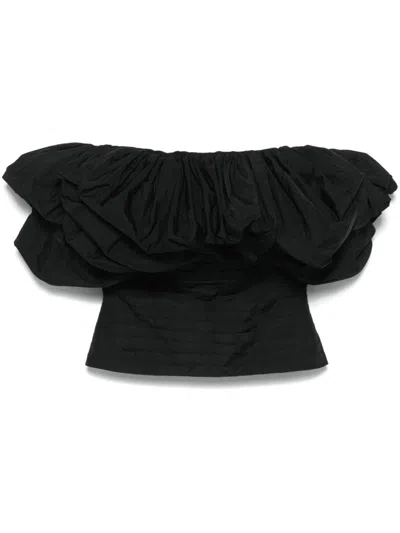 Elie Saab Taffeta Blouse In 黑色