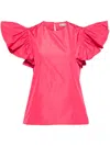 Elie Saab Taffeta Top In Pink