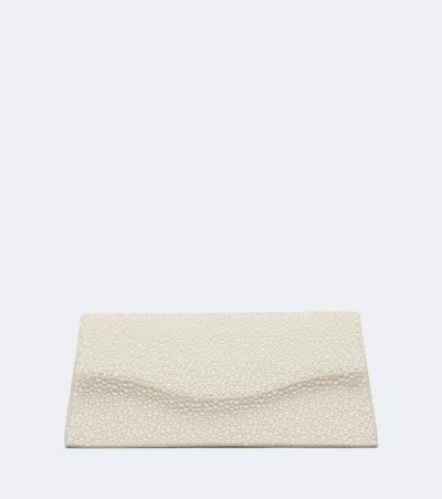 Elie Saab The Midnight Embellished Suede Clutch In White