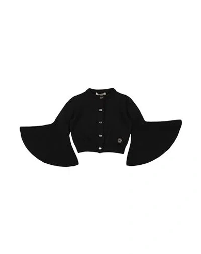 Elie Saab Toddler Girl Cardigan Black Size 4 Cashmere, Viscose, Polyester In Black