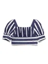 Elie Saab Top Con Ricamo In Blue