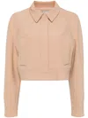 Elie Saab Topstitch Cropped Jacket In Neutrals