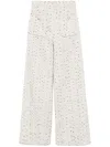 Elie Saab Tweed Pants In White