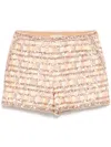 Elie Saab Tweed Sequin Shorts In Pink