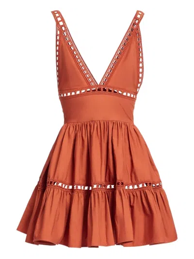 Elie Saab V-neck Dress In Orange