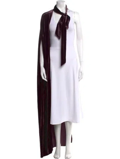 Pre-owned Elie Saab Velvet Cowl Neck Tunic In Purple