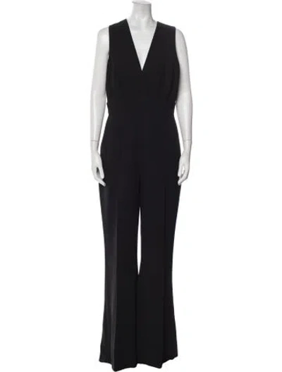 Pre-owned Elie Saab V-neck Jumpsuit In Black