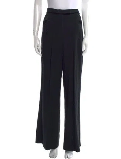 Pre-owned Elie Saab Wide Leg Pants In Black