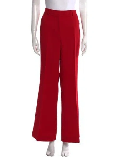 Pre-owned Elie Saab Wide Leg Pants In Red