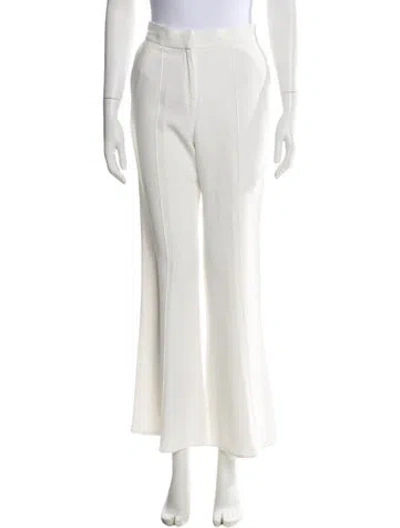 Pre-owned Elie Saab Wide Leg Pants In White