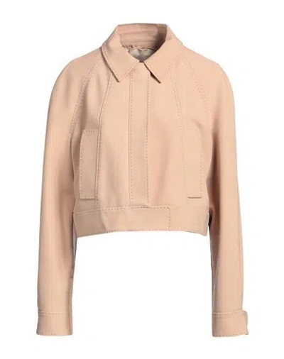 Elie Saab Woman Jacket Blush Size 14 Polyester, Virgin Wool, Elastane