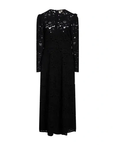 Elie Saab Woman Maxi Dress Black Size 10 Acrylic, Wool, Polyester