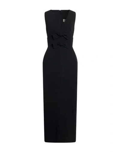 Elie Saab Woman Maxi Dress Black Size 8 Silk, Viscose, Acetate, Elastane