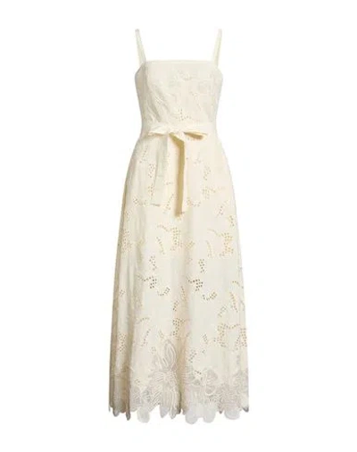 Elie Saab Woman Maxi Dress Off White Size 6 Polyester, Cotton