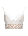 ELIE SAAB ELIE SAAB WOMAN TOP WHITE SIZE 6 POLYESTER, SILK, COTTON
