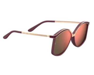 Elie Saab Women's 023/g/s Sunglasses In Matte Wine Gold In Burgundy