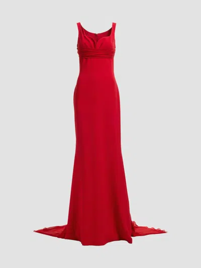 Elie Saab Women's Cady Silk-blend Gown In Sunset Flame