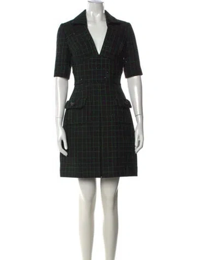 Pre-owned Elie Saab Wool Mini Dress W/ Tags In Black
