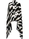 Shop Elie Saab Zebra-print Silk Shirt In Black