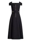 Elie Saab Zip-detail Midi Dress In Black