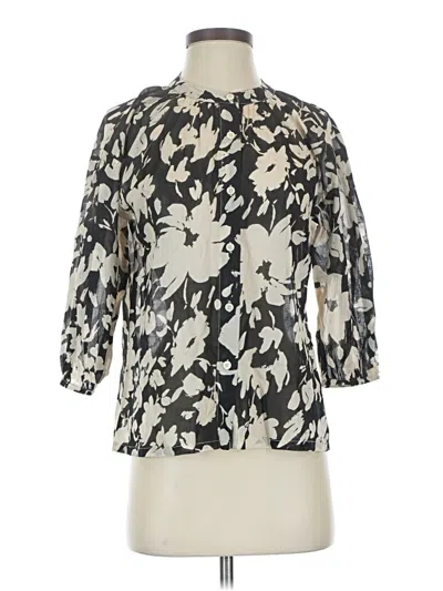 Pre-owned Elie Tahari 3/4 Sleeve Blouse In Black