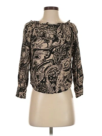 Pre-owned Elie Tahari 3/4 Sleeve Blouse In Black