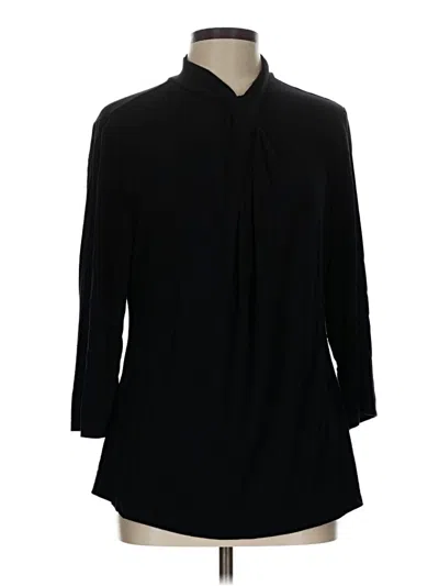 Pre-owned Elie Tahari 3/4 Sleeve Blouse In Black