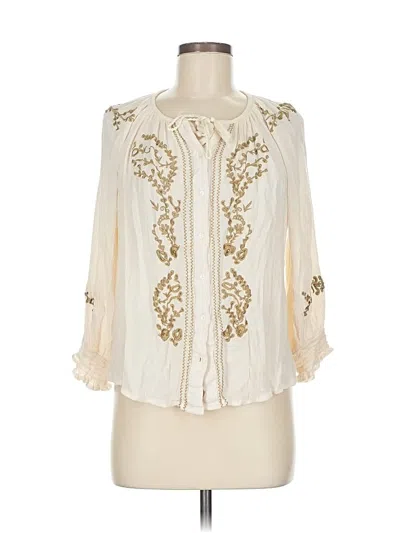 Pre-owned Elie Tahari 3/4 Sleeve Blouse In White