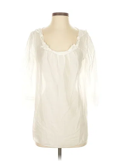 Pre-owned Elie Tahari 3/4 Sleeve Blouse In White