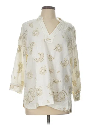 Pre-owned Elie Tahari 3/4 Sleeve Blouse In White