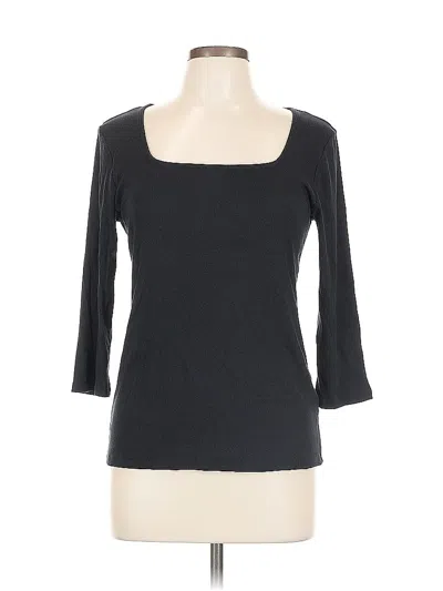Pre-owned Elie Tahari 3/4 Sleeve T-shirt In Black