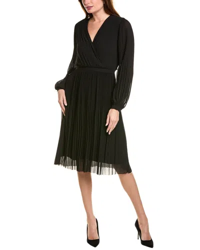 Elie Tahari Allover Pleated Mini Dress In Black