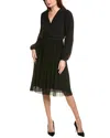 Elie Tahari Allover Pleated Mini Dress In Black