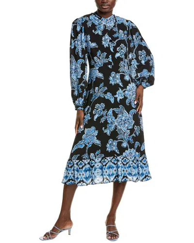 Elie Tahari Becca Midi Dress In Blue