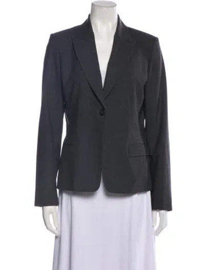 Pre-owned Elie Tahari Blazer In Gray