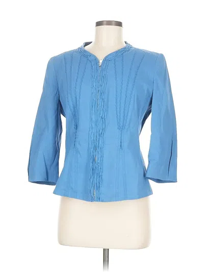 Pre-owned Elie Tahari Blazer Jacket In Blue