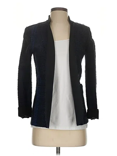 Pre-owned Elie Tahari Blazer Jacket In Blue