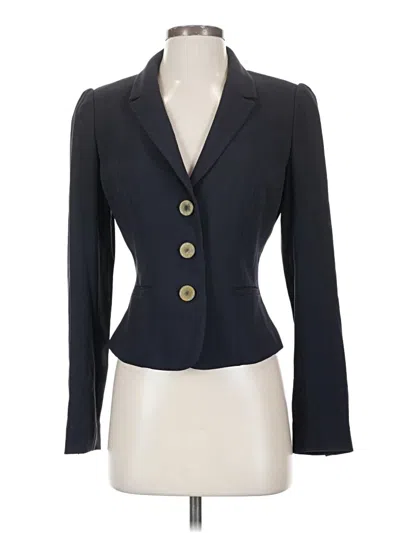 Pre-owned Elie Tahari Blazer Jacket In Blue