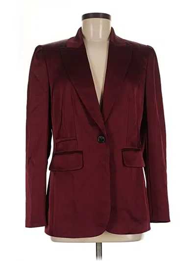 Pre-owned Elie Tahari Blazer Jacket In Burgundy
