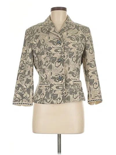 Pre-owned Elie Tahari Blazer Jacket In Gold