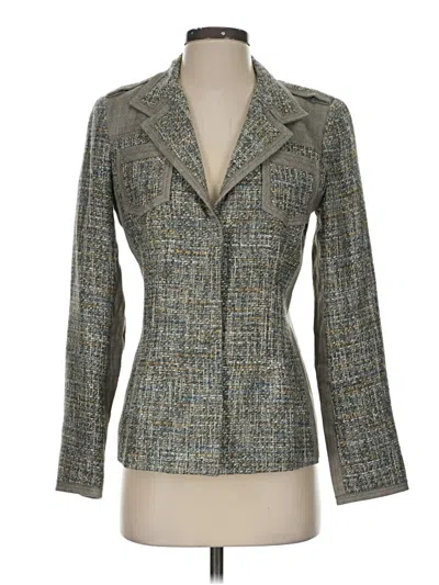 Pre-owned Elie Tahari Blazer Jacket In Gray